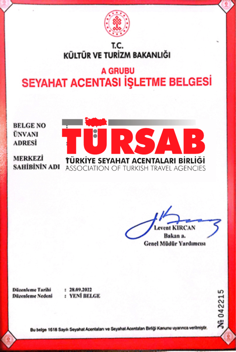 TÜRSAB
Belgesi